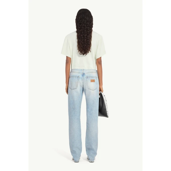 MM6 Maison Margiela Patchwork Jeans in Blue, view 4 | Denim | Luxury Shoes 