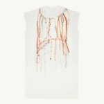 MM6 Maison Margiela Pearl Jersey Dress in White | Maxi Dresses | Luxury Shoes 