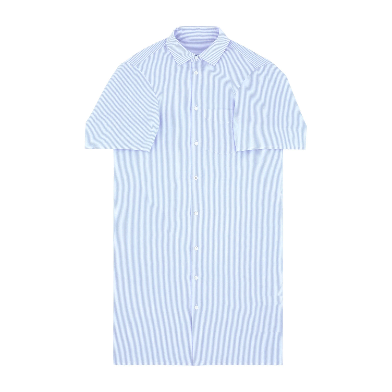 MM6 Maison Margiela Poplin Shirt Dress in White and Light Blue MM6 Maison Margiela Poplin Shirt Dress in White and Light Blue | Shirtdress | Luxury Shoes