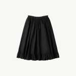 MM6 Maison Margiela Quilted Lining Gathered Skirt in Black | Midi Skirts | Luxury Shoes 