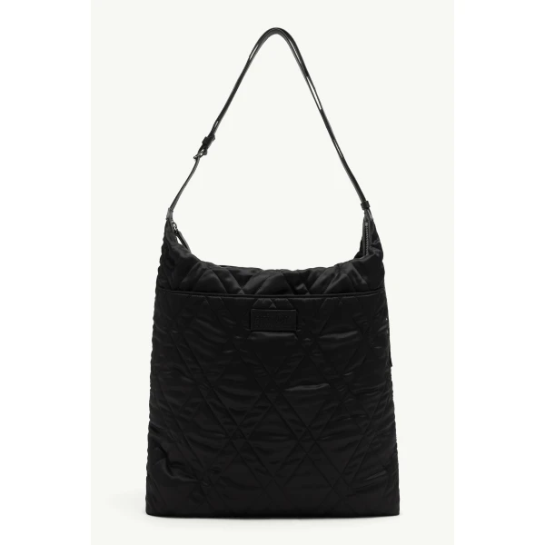 MM6 Maison Margiela Quilted Nylon Helmet Bag in Black, view 2 | Shoulder & Crossbody Bags | Luxury Shoes 