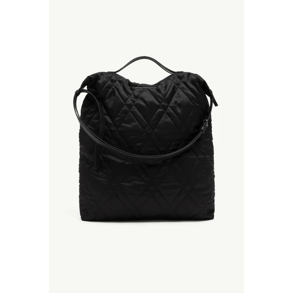 MM6 Maison Margiela Quilted Nylon Helmet Bag in Black, view 3 | Shoulder & Crossbody Bags | Luxury Shoes 
