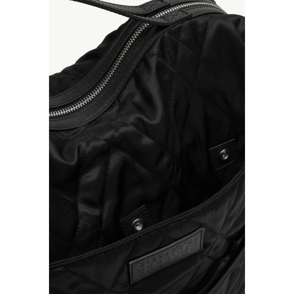 MM6 Maison Margiela Quilted Nylon Helmet Bag in Black, view 4 | Shoulder & Crossbody Bags | Luxury Shoes 