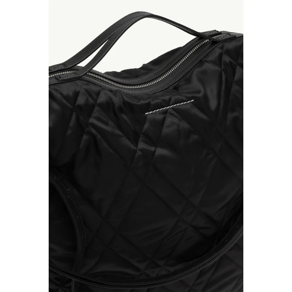 MM6 Maison Margiela Quilted Nylon Helmet Bag in Black, view 5 | Shoulder & Crossbody Bags | Luxury Shoes 