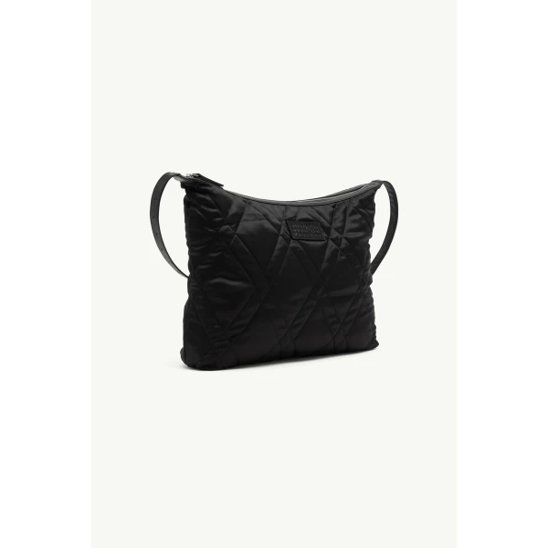 MM6 Maison Margiela Quilted Nylon Medium Crossbody Bag in Black, view 3 | Shoulder & Crossbody Bags | Luxury Shoes 