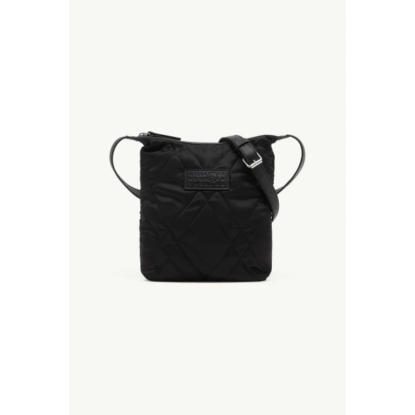 MM6 Maison Margiela Quilted Nylon Small Crossbody Bag in Black, view 2 | Shoulder & Crossbody Bags | Luxury Shoes 