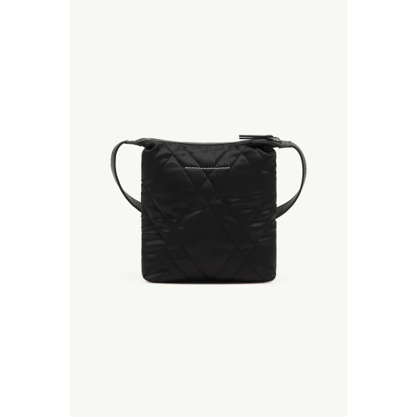 MM6 Maison Margiela Quilted Nylon Small Crossbody Bag in Black, view 4 | Shoulder & Crossbody Bags | Luxury Shoes 