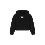 MM6 Maison Margiela Raw-Edge Boxy Hooded Sweatshirt in Black | Hoodies | Luxury Shoes 