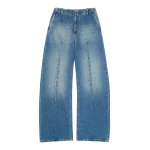 MM6 Maison Margiela Raw-Seam Barrel-Leg Jeans in Blue | Denim | Luxury Shoes 