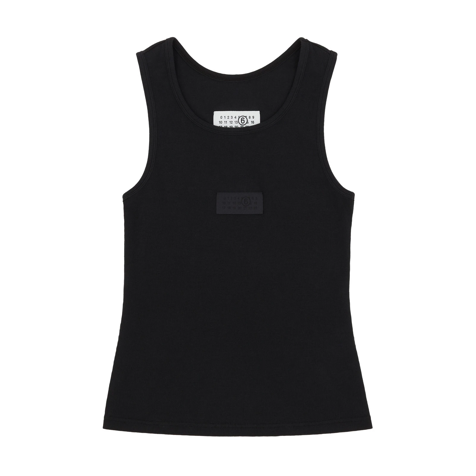 MM6 Maison Margiela Ribbed Jersey Tank Top in Black MM6 Maison Margiela Ribbed Jersey Tank Top in Black | Sleeveless | Luxury Shoes