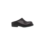 MM6 Maison Margiela Round-Toe Leather Biker Mules in Black | Mules | Luxury Shoes 