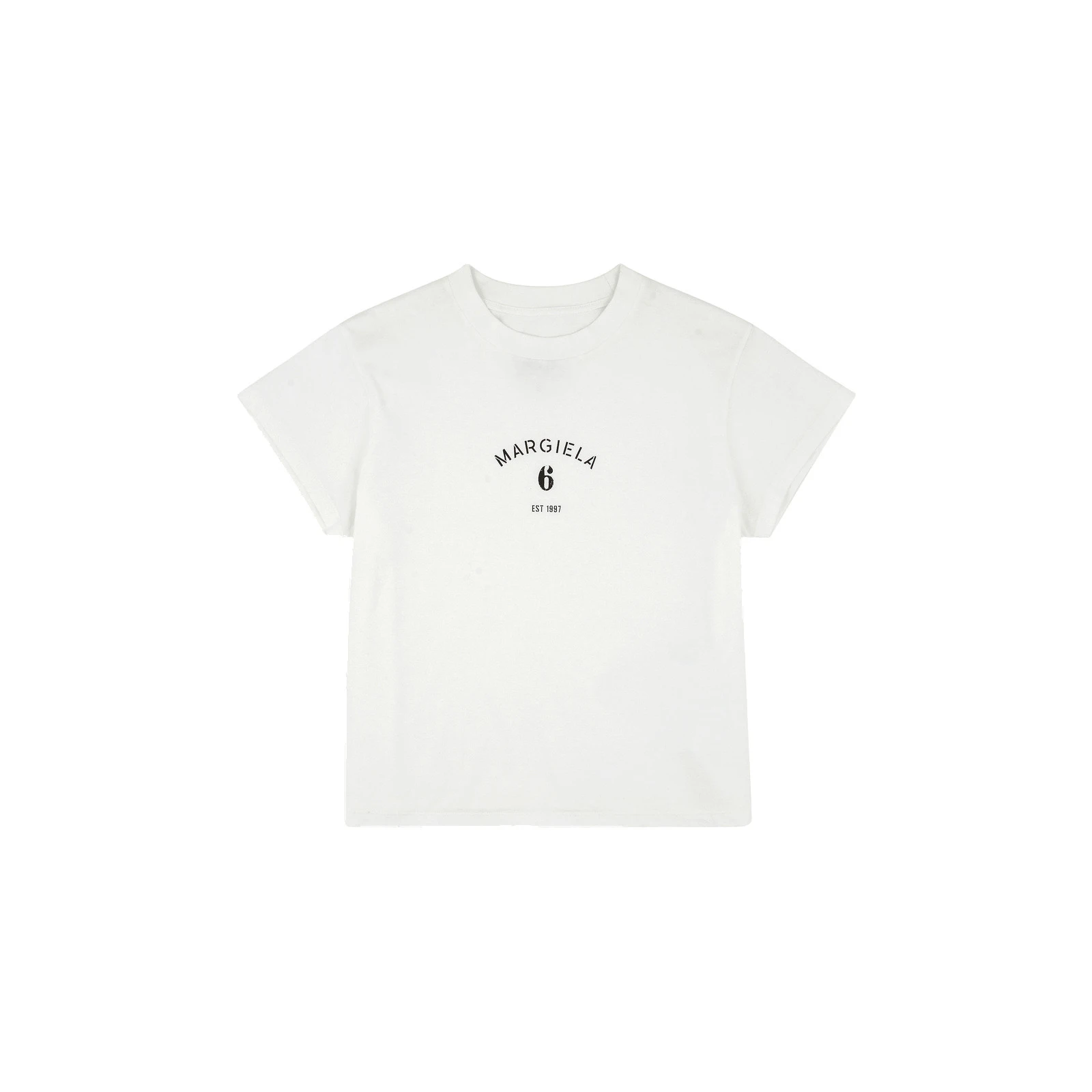 MM6 Maison Margiela Signature Jersey T-Shirt in White MM6 Maison Margiela Signature Jersey T-Shirt in White | T-shirts | Luxury Shoes