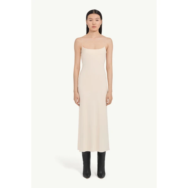 MM6 Maison Margiela Slip Dress in White, view 2 | Maxi Dresses | Luxury Shoes 