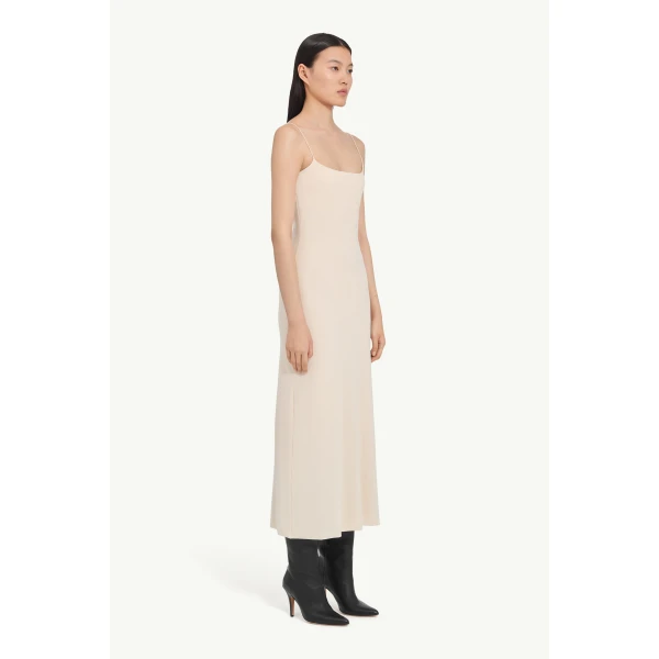 MM6 Maison Margiela Slip Dress in White, view 3 | Maxi Dresses | Luxury Shoes 