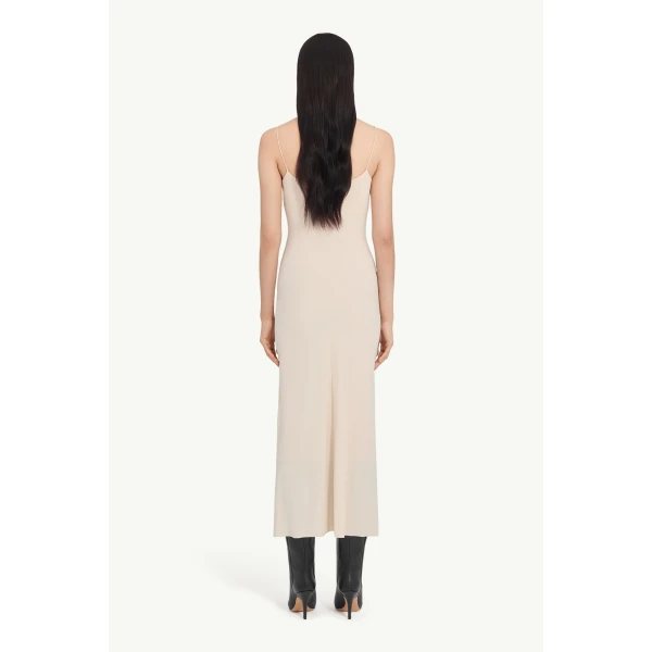 MM6 Maison Margiela Slip Dress in White, view 4 | Maxi Dresses | Luxury Shoes 