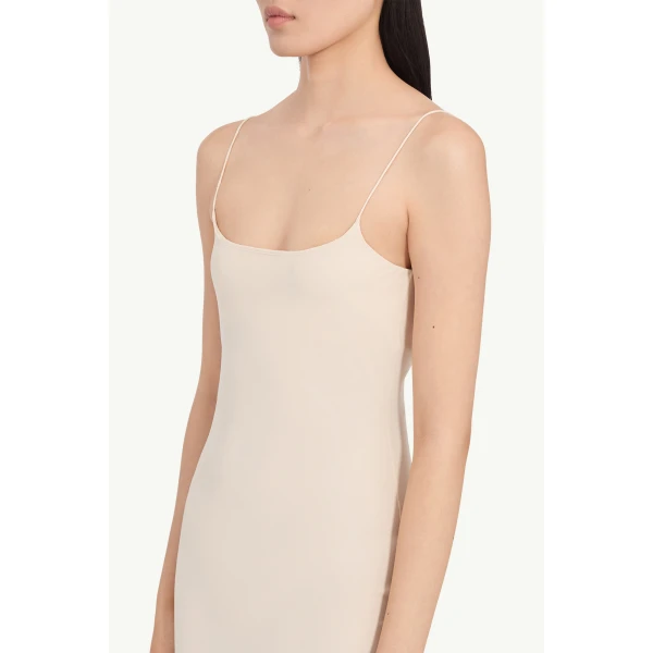 MM6 Maison Margiela Slip Dress in White, view 5 | Maxi Dresses | Luxury Shoes 