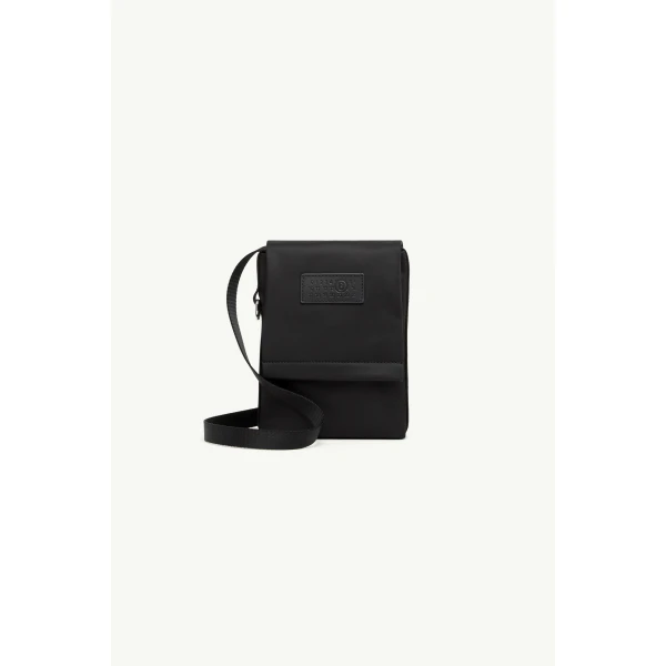 MM6 Maison Margiela Small Nylon Crossbody Bag in Black, view 2 | Shoulder & Crossbody Bags | Luxury Shoes 