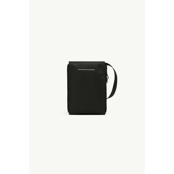 MM6 Maison Margiela Small Nylon Crossbody Bag in Black, view 4 | Shoulder & Crossbody Bags | Luxury Shoes 