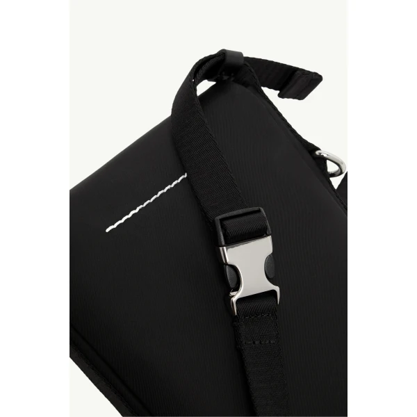 MM6 Maison Margiela Small Nylon Crossbody Bag in Black, view 5 | Shoulder & Crossbody Bags | Luxury Shoes 