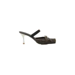 MM6 Maison Margiela Square-Toe Leather Ballerina Mules in Brown | Mules | Luxury Shoes 