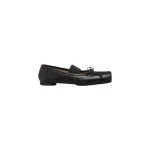 MM6 Maison Margiela Square-Toe Leather Ballet Flats in Black | Flats | Luxury Shoes 