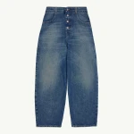MM6 Maison Margiela Straight Leg Jeans in Light Blue | Denim | Luxury Shoes 