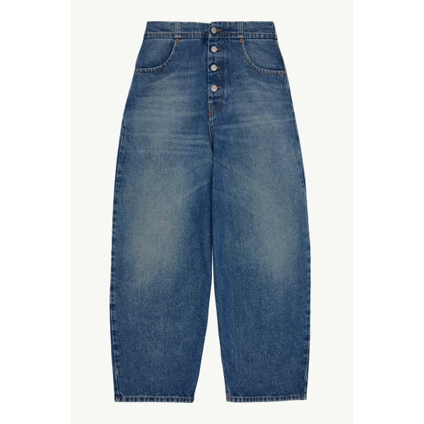MM6 Maison Margiela Straight Leg Jeans in Light Blue, view 6 | Denim | Luxury Shoes 
