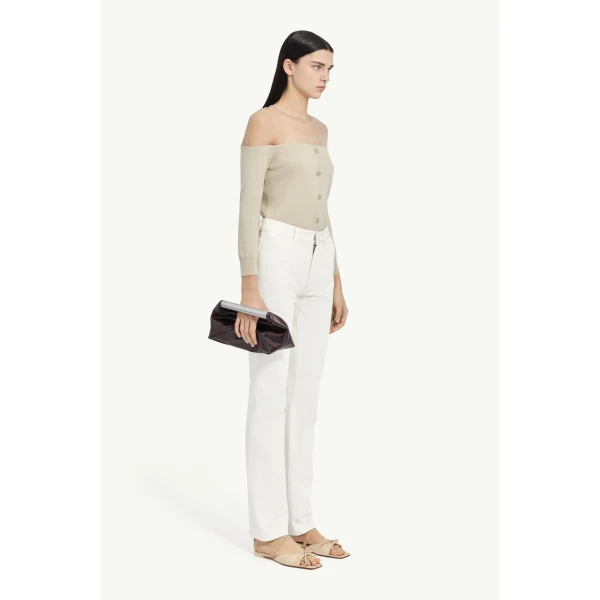 MM6 Maison Margiela Straight-Leg Jeans in White, view 3 | Denim | Luxury Shoes 