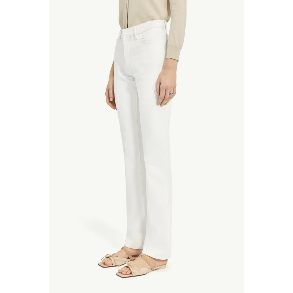 MM6 Maison Margiela Straight-Leg Jeans in White, view 5 | Denim | Luxury Shoes 