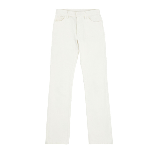 MM6 Maison Margiela Straight-Leg Jeans in White | Denim | Luxury Shoes 