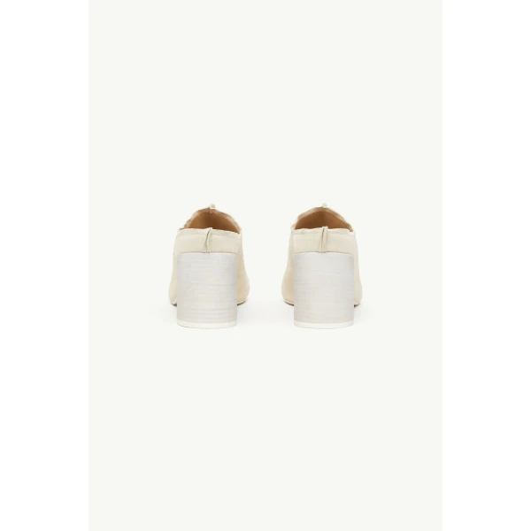 MM6 Maison Margiela Suede Anatomic Stitch Toe Mule in Pink Beige, view 4 | Mules | Luxury Shoes 