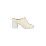 MM6 Maison Margiela Suede Anatomic Stitch Toe Mule in Pink Beige | Mules | Luxury Shoes 