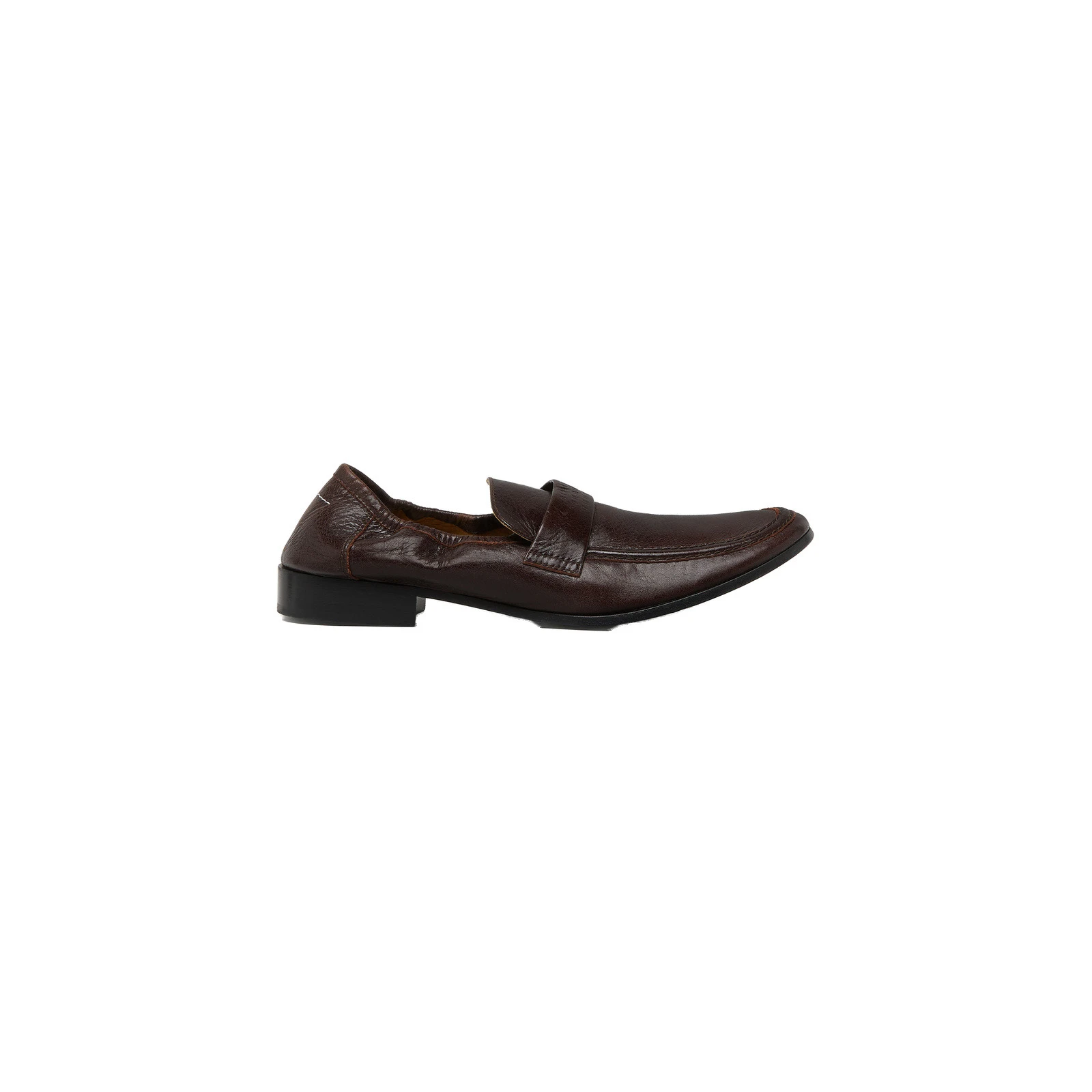 MM6 Maison Margiela Swing-Toe Leather Loafers in Brown MM6 Maison Margiela Swing-Toe Leather Loafers in Brown | Loafers | Luxury Shoes