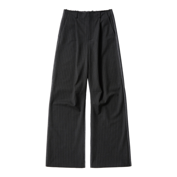 MM6 Maison Margiela Tailored Trousers in Black Pinstripe | Tailored pants | Luxury Shoes 