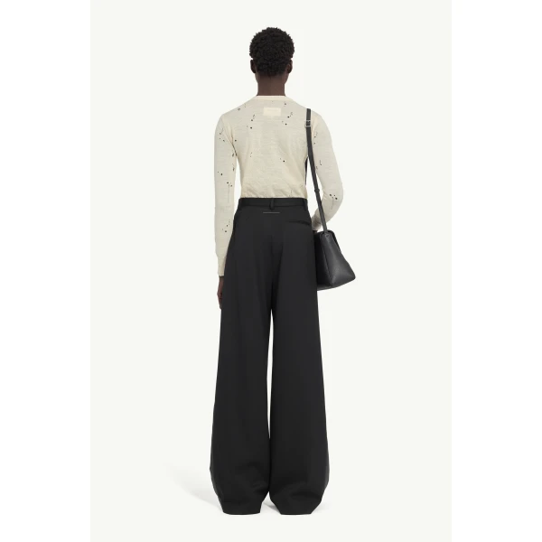 MM6 Maison Margiela Tailored Trousers in Black, view 4 | Tailored pants | Luxury Shoes 