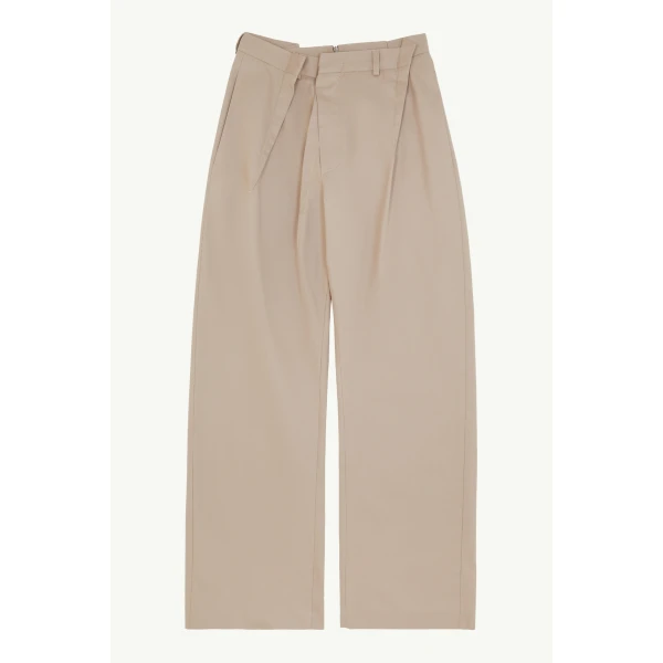 MM6 Maison Margiela Tapered Leg Trousers in Sand, view 6 | Tailored pants | Luxury Shoes 