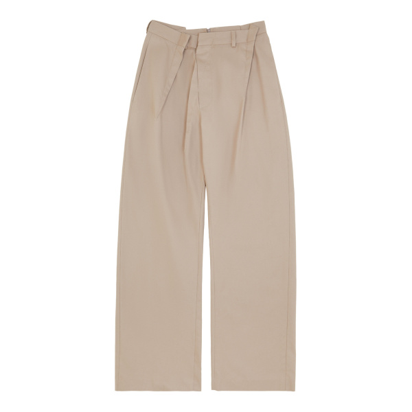 MM6 Maison Margiela Tapered Leg Trousers in Sand | Tailored pants | Luxury Shoes 