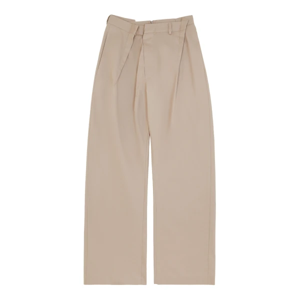 MM6 Maison Margiela Tapered Leg Trousers in Sand | Tailored pants | Luxury Shoes 