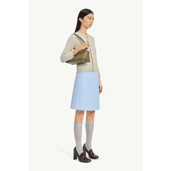 MM6 Maison Margiela Textured Knit Cardigan in Pink Beige, view 3 | Cardigan | Luxury Shoes 