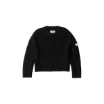 MM6 Maison Margiela Textured Knit Crew Neck Jumper in Black | Sweaters | Luxury Shoes 