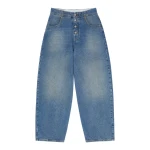 MM6 Maison Margiela Tobacco-Stitch Straight-Leg Jeans in Light Blue | Denim | Luxury Shoes 