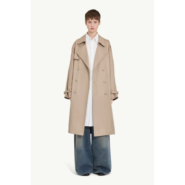 MM6 Maison Margiela Twist Trench Coat in Sand, view 2 | Trench Coat | Luxury Shoes 