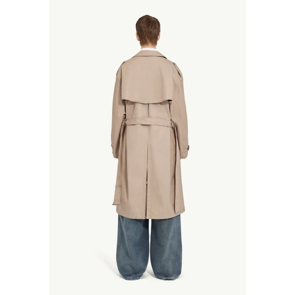 MM6 Maison Margiela Twist Trench Coat in Sand, view 4 | Trench Coat | Luxury Shoes 