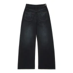 MM6 Maison Margiela Twisted-Seam Wide-Leg Jeans in Dark Blue | Denim | Luxury Shoes 