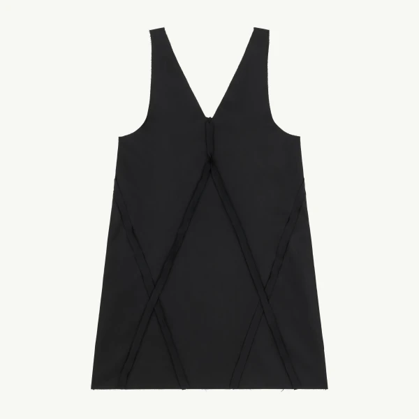 V-Neck Midi Dress in Black