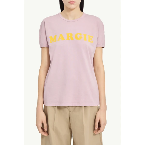 MM6 Maison Margiela Vintage Jersey T-Shirt in Pink, view 5 | T-shirts | Luxury Shoes 