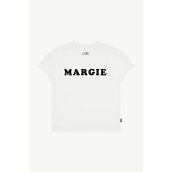 MM6 Maison Margiela Vintage Jersey T-Shirt in White, view 6 | T-shirts | Luxury Shoes 