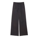 MM6 Maison Margiela Viscose Blend Jacquard Trousers in Black | Tailored pants | Luxury Shoes 