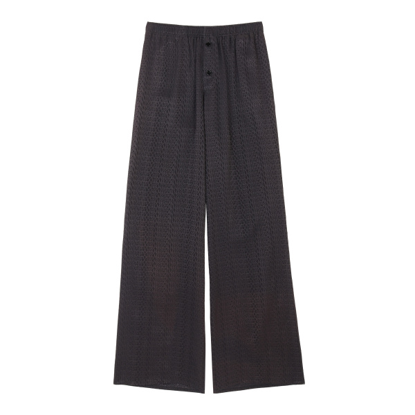 MM6 Maison Margiela Viscose Blend Jacquard Trousers in Black | Tailored pants | Luxury Shoes 