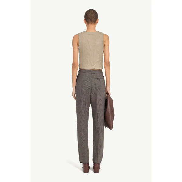 MM6 Maison Margiela Waistcoat in Beige and White, view 4 | Vests | Luxury Shoes 